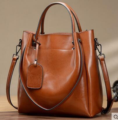 Vintage style Genuine leather women hand bags luxury ladies shoulder clutch tote bag oil custom design handbags for women