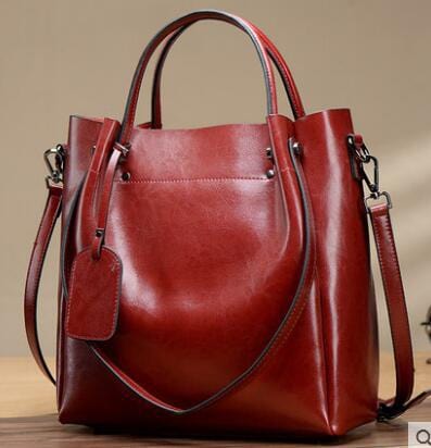Vintage style Genuine leather women hand bags luxury ladies shoulder clutch tote bag oil custom design handbags for women