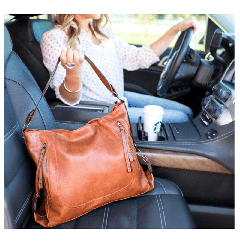 Vintage Three Way Handbags for Women Medium Designer Ladies Hobo bag Bucket Purse Faux Leather Lakin Handbag
