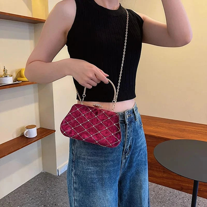 Vintage Women Party Box Clutch Bag Velvet Exquisite Design Elegant Clutches For Ladies Girls Wedding Purse Luxury Evening Bag