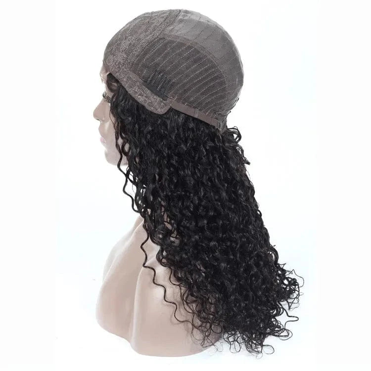 Virgin Hair 12A Cuticle Aligned One Donor Hair Organic Black Lace Wig Raw 4X4 Deep Wave Wig