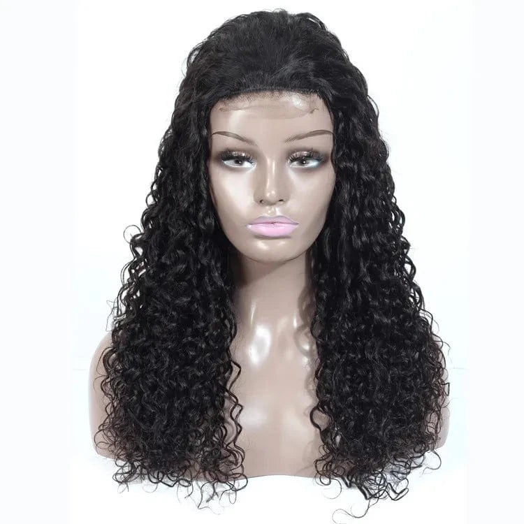 Virgin Hair 12A Cuticle Aligned One Donor Hair Organic Black Lace Wig Raw 4X4 Deep Wave Wig
