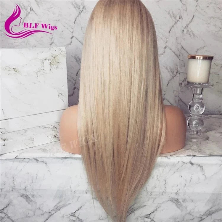Virgin Hair Vendor Wigs HD Lace Frontal Wig, Glueless Wig Human Hair Raw Indian Hair, Cuticle Aligned Blonde Human Hair Wigs