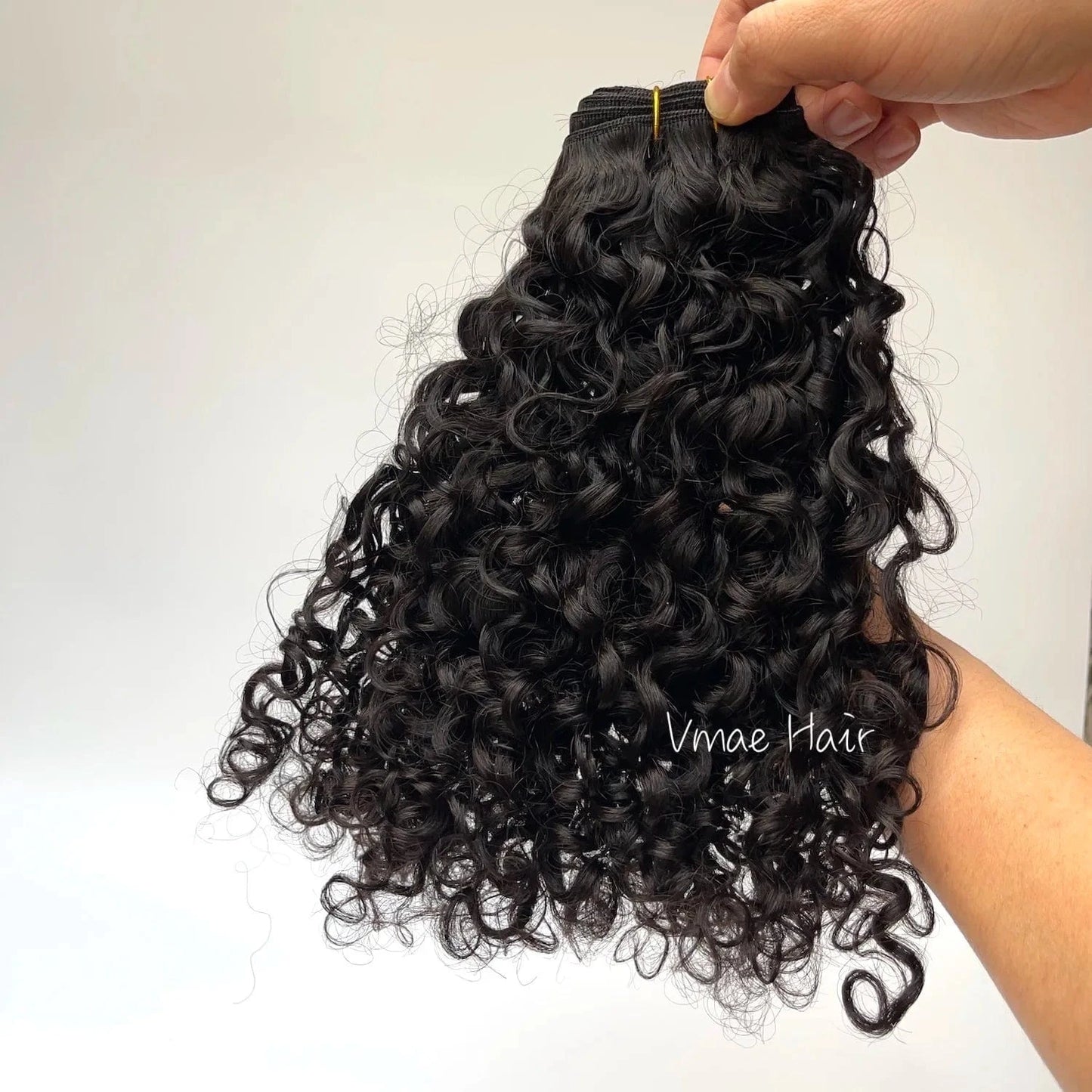 VMAE 3B Style Virgin Human Hair Extension 100g Indian Kinky Curly Afro 4A 4B 4C Bundles Cuticle Aligned Natural Black Weft