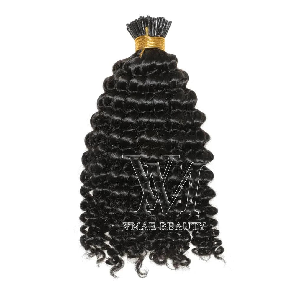 Vmae 4A 4B 3C Afro Kinky Curly Raw Vietnamese Nail K Tips Keratin 100% Human Remy Hair V U Flat I Tip Hair Extensions Human Hair