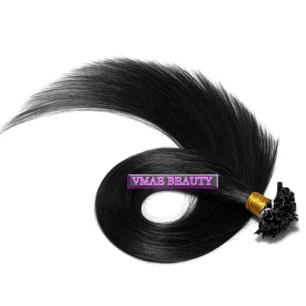 Vmae 4A 4B 3C Afro Kinky Curly Raw Vietnamese Nail K Tips Keratin 100% Human Remy Hair V U Flat I Tip Hair Extensions Human Hair