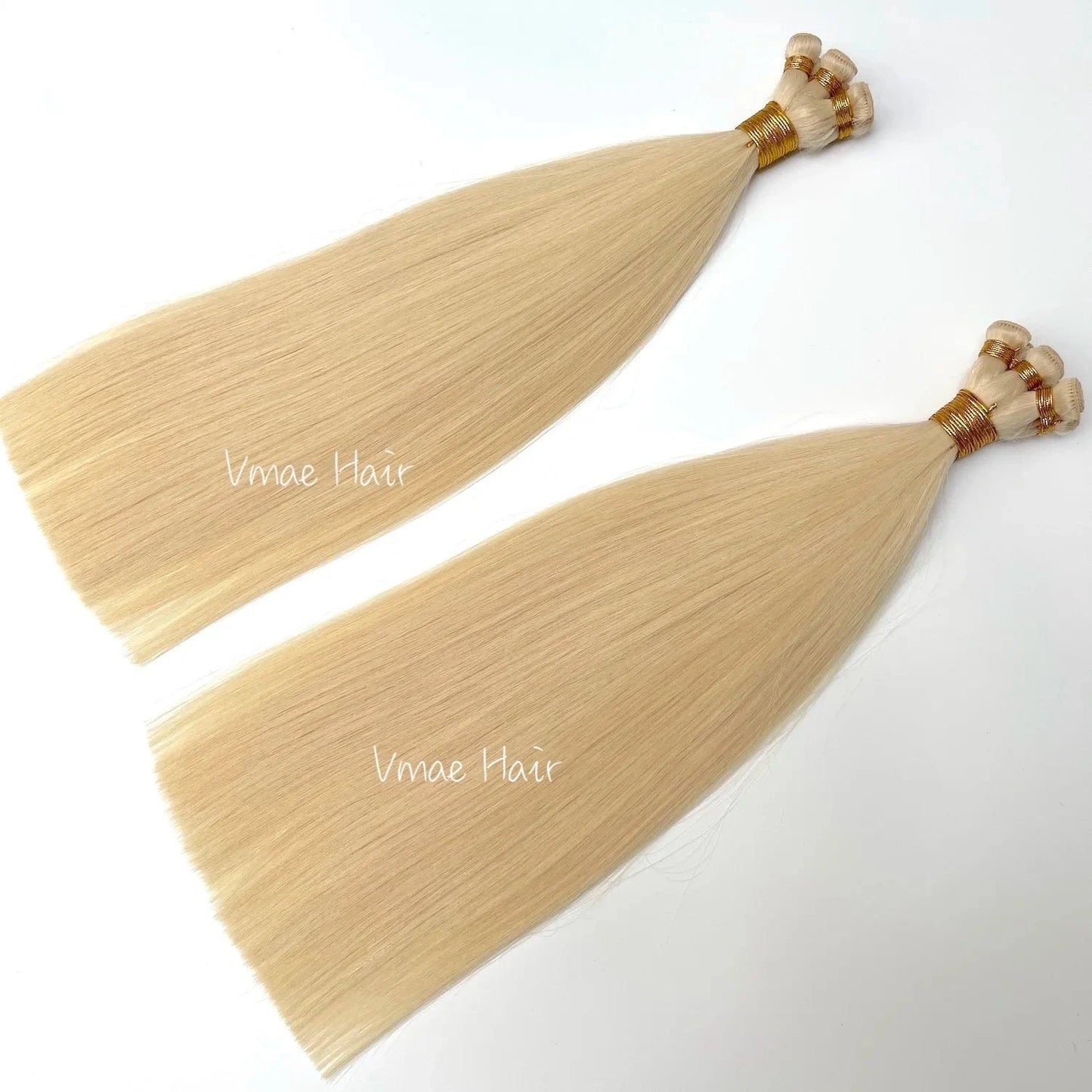 VMAE High Quality Full Cuticle Aligned Virgin Hair Weft 60# Light Color Straight Handtied Human Hair Extension