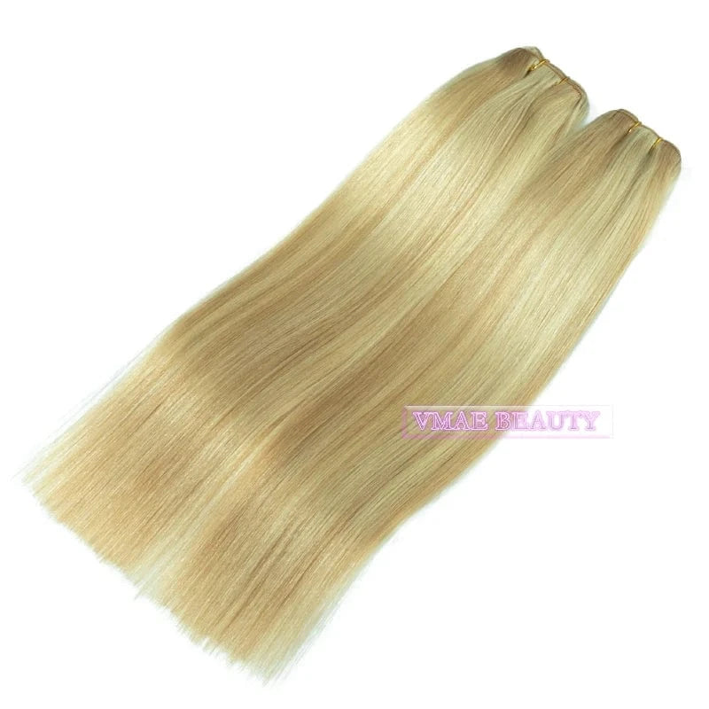 VMAE High Quality Hair Weft Remy Virgin Full Ends Straight P18#-1001# Balayage Color Human Hair Extensions