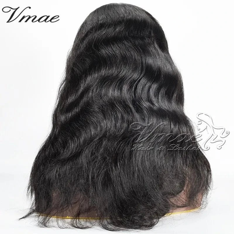 VMAE Hot Selling 130 150 Density Peruvian Indian Body Wave Straight Virgin Human Hair Full Lace Wigs