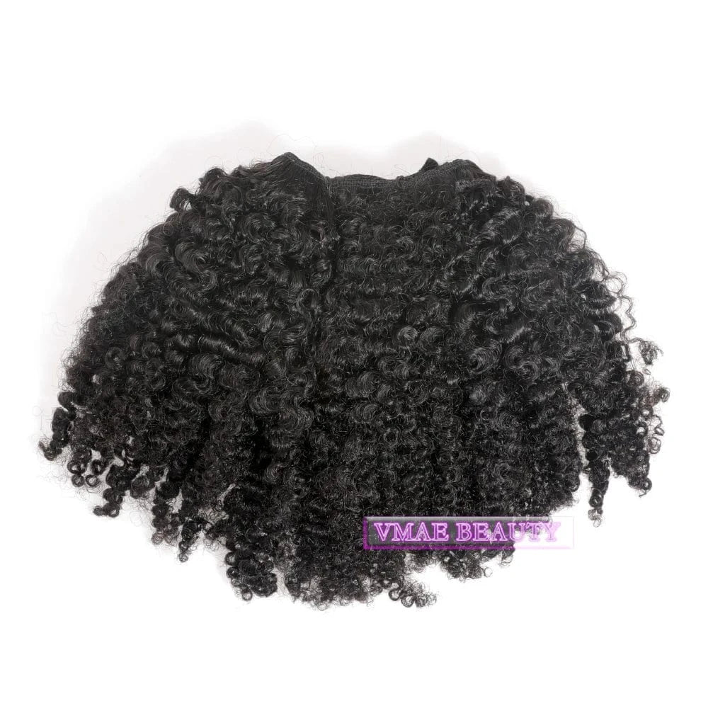 VMAE Mongolian Unprocessed Raw Cuticle Aligned Weft Afro Kinky Curly 3A 3B 3C 4A 4B 4C Human Hair Extensions For Black Women