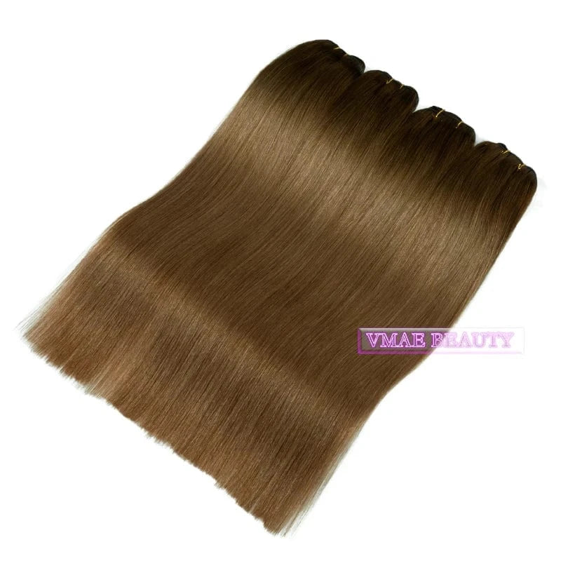 VMAE Ombre Color Hair Weft Double Drawn Hair Bundles Root 4# Ends 8# Mixed Color Human Hair Extensions 13A Grade