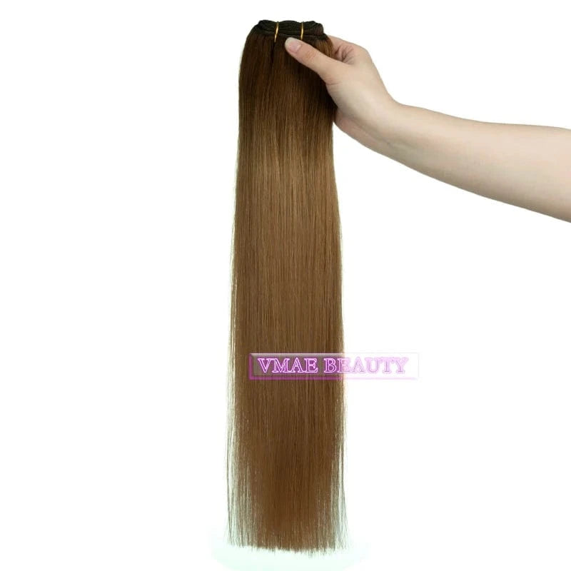VMAE Ombre Color Hair Weft Double Drawn Hair Bundles Root 4# Ends 8# Mixed Color Human Hair Extensions 13A Grade
