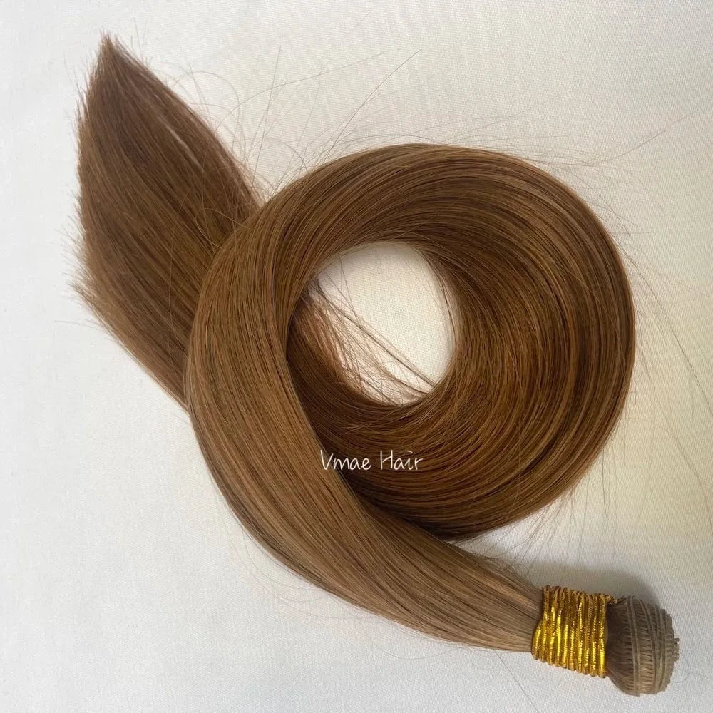 VMAE Peruvian Virgin Unprocessed Raw Cuticle Aligned Double Drawn Straight Hand Tied Flat Genius Weft Hair Extensions Human Hair