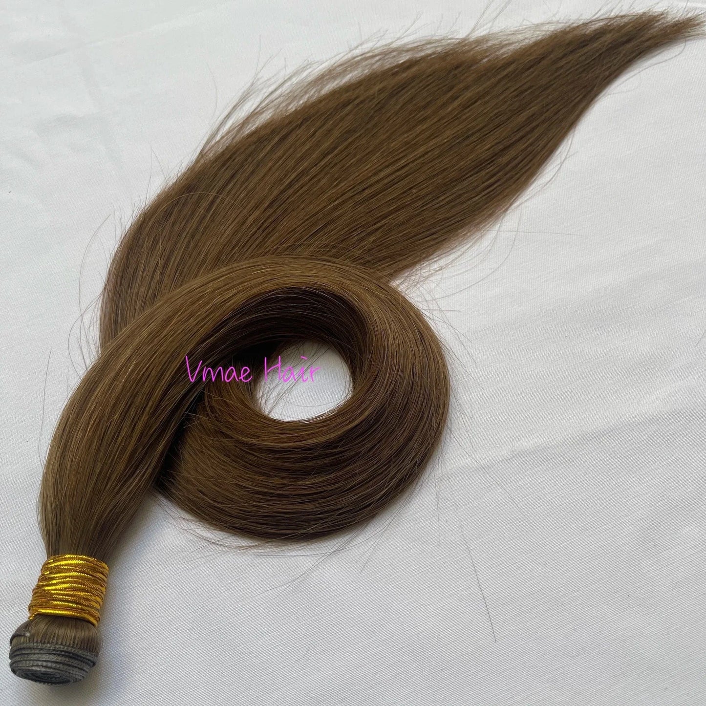 VMAE Peruvian Virgin Unprocessed Raw Cuticle Aligned Double Drawn Straight Hand Tied Flat Genius Weft Hair Extensions Human Hair