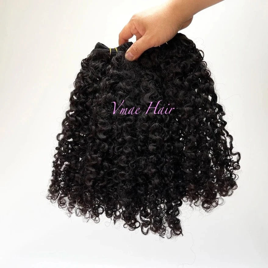 VMAE Raw Cuticle Aligned 3A 3C 4A 4B 4C Afro Kinky Curly Bundles and Closure and Frontals Human Hair Bundles with Closure Set