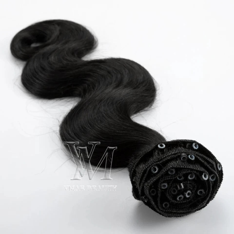 VMAE Vietnamese Natural Color 100g Body Deep Water Loose Wave Kinky Straight Human Hair Weft Micro Beads Hair Extension
