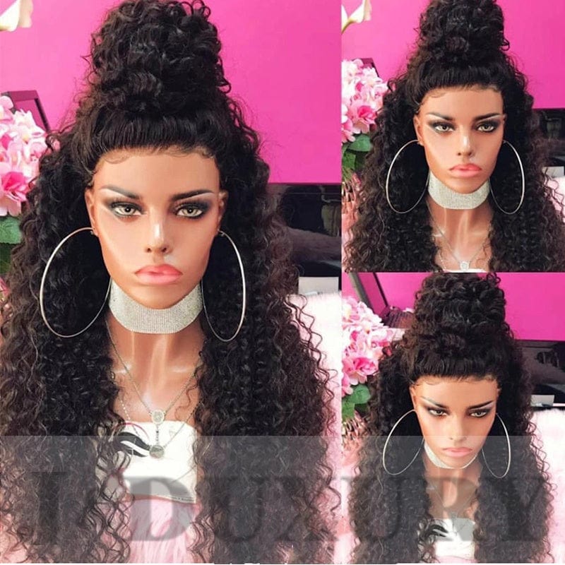 water wave human hair transparent 360 full lace human hair wig for black women natural human hair wig for black women