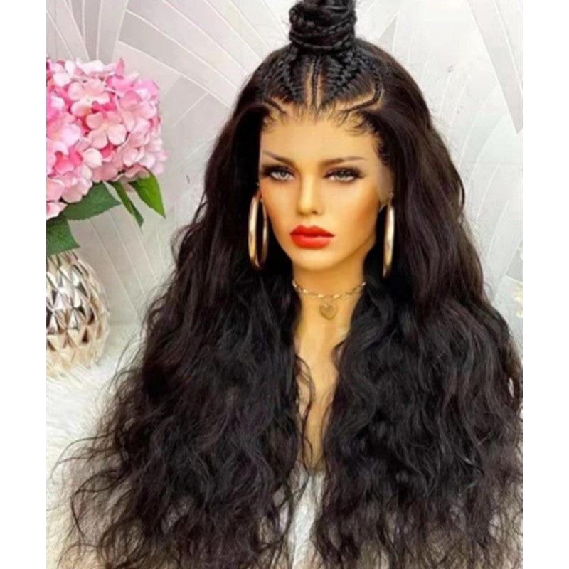 water wave human hair transparent 360 full lace human hair wig for black women natural human hair wig for black women