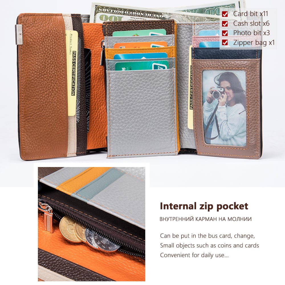 WESTAL 4203 Women's Clutch Wallet with Long Zipper Boho Purses Coins and Cards Hasp Coin Wallet Designer Women Ladies Wallet