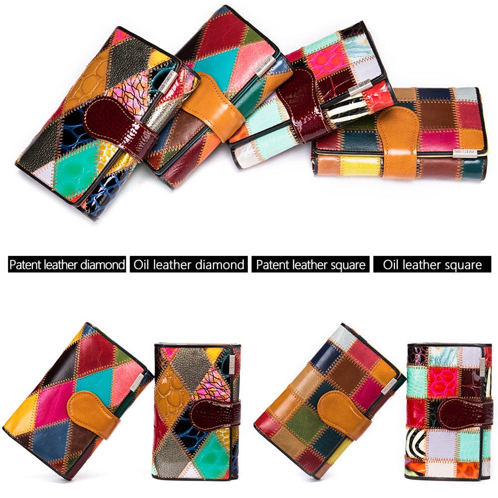 WESTAL 4203 Women's Clutch Wallet with Long Zipper Boho Purses Coins and Cards Hasp Coin Wallet Designer Women Ladies Wallet