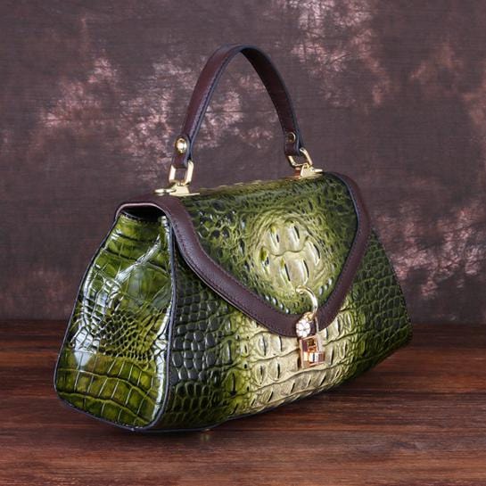 WESTAL crocodile pattern handbag ladies shoulder sling crossbody leather bag cowhide bag genuine leather handbags for women