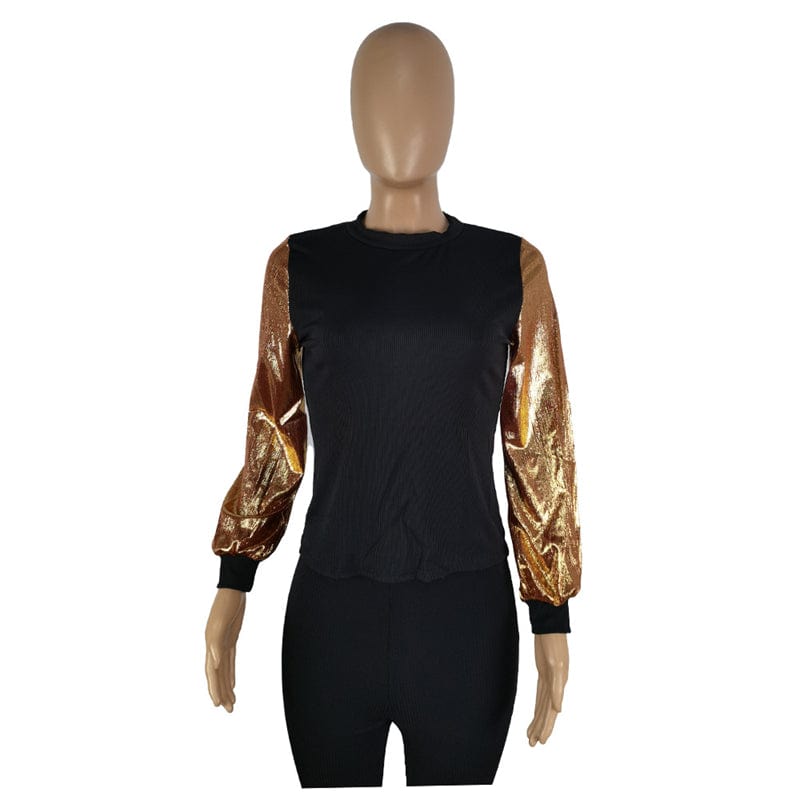 western christmas women fashion black sequin top shirt boutique clothing women clothing boutique supplies clothes for boutique