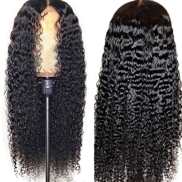 Wet Water Curly 400% Density Burmese Full Cuticle Aligned Human Hair Melt HD Lace Frontal Closure Wigs