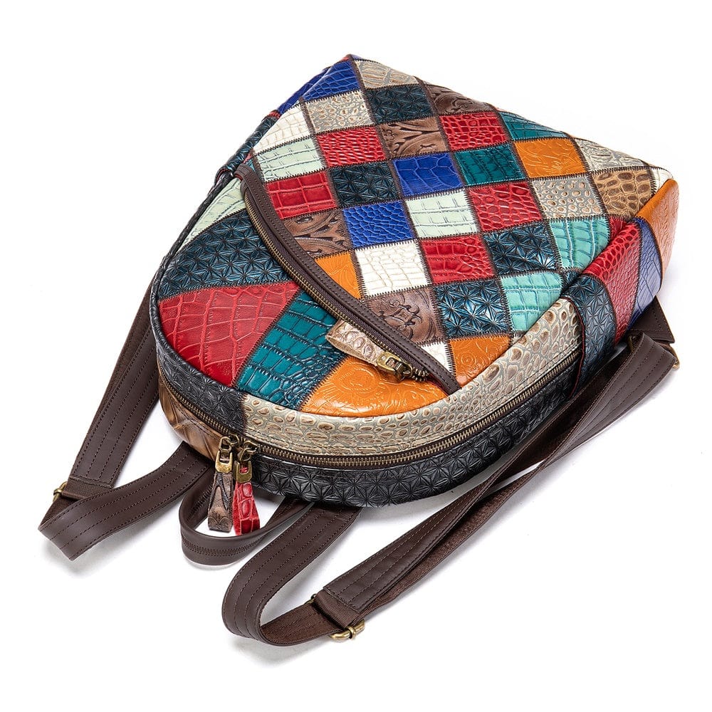 WETSAL Backpack Female Leather Back packs Bag for Women's Leather Backpacks Women Luxury Colorful School Bags for Teenager