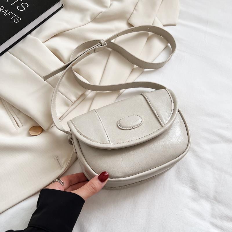 White 2022 Designer Saddle Crossbody Bags for Women Retro Fashion Bags Women Handbags Ladies Luxury