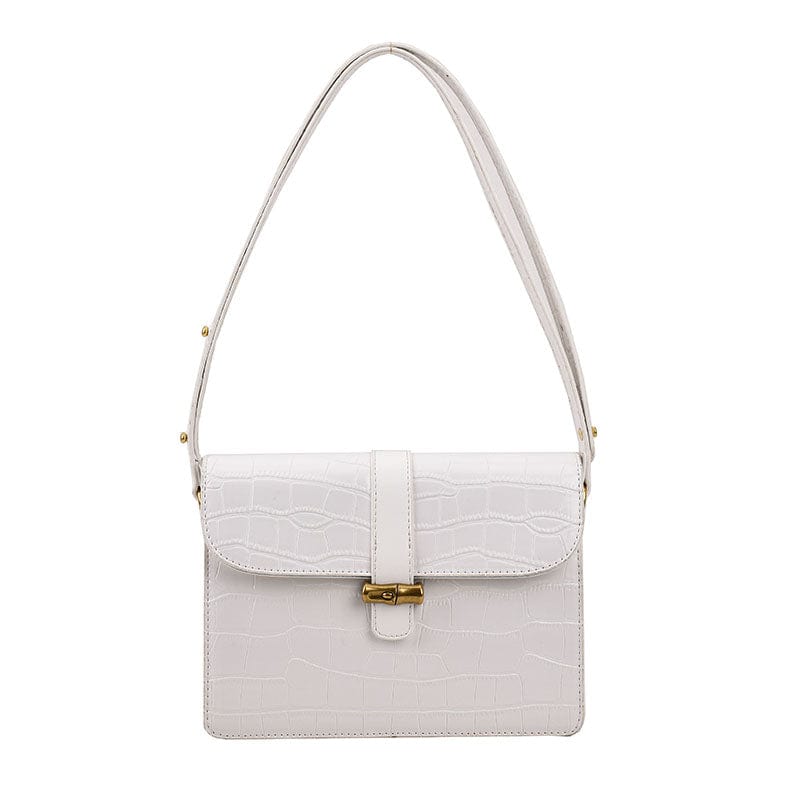White 2023 Designer Fashion Inclined Shoulder Bag Ladies Crocodile Bag Women Leather Handbags and Purses