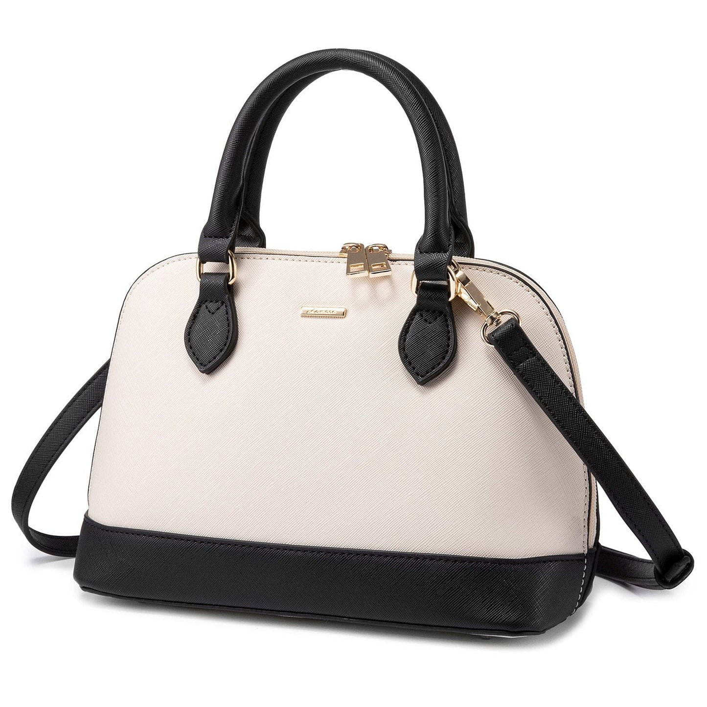 White+Black Lovevook Factory 2022 PU Leather Ladies Hand Bags Classic Top Handle Dome Satchel Bag Elegent Small Shoulder Bags Women Handbags