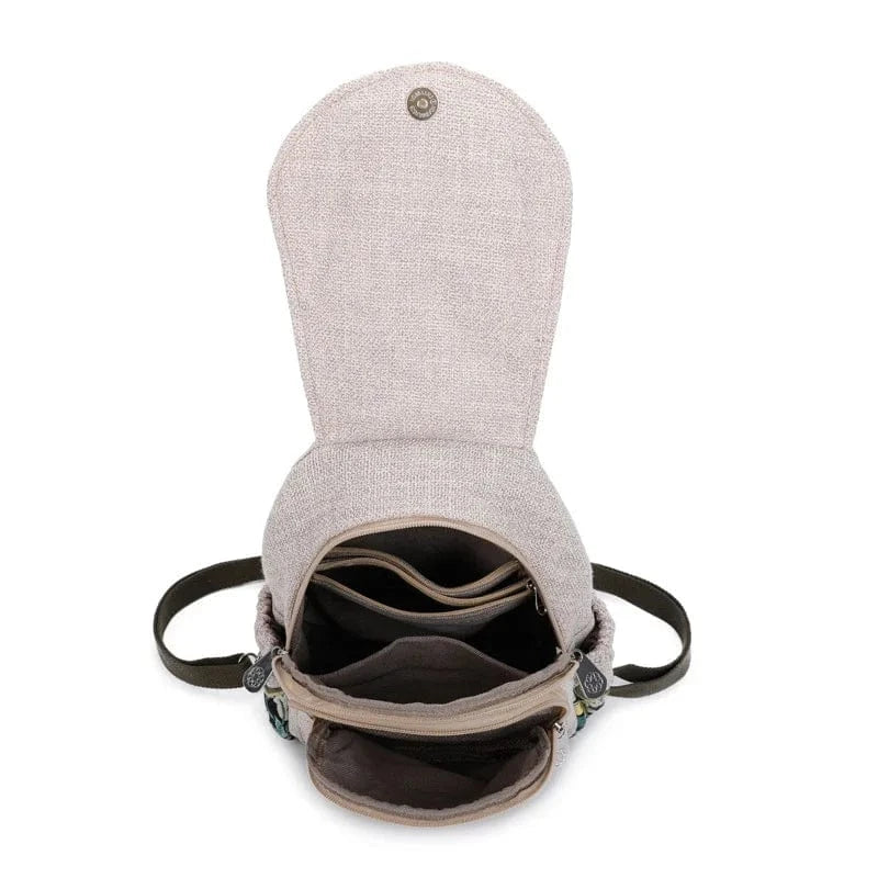 White Girl Embroidery Flora Backpack Casual Backpack Travel ladies bag