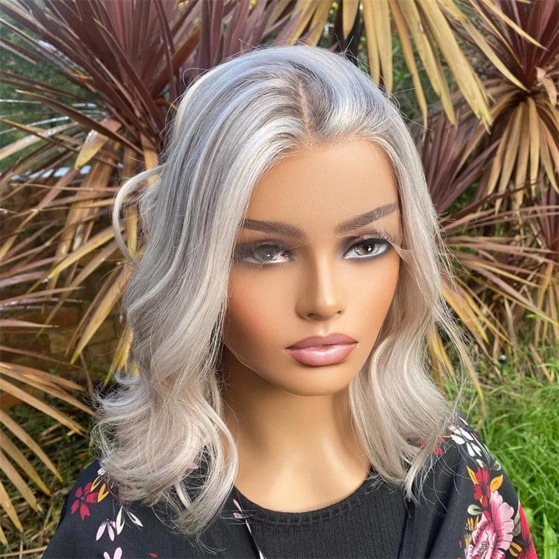 White Gold Short Loose Wave 360 Human Hair Wigs Lace Frontal With Natural Hairline Wholesale Price Wig