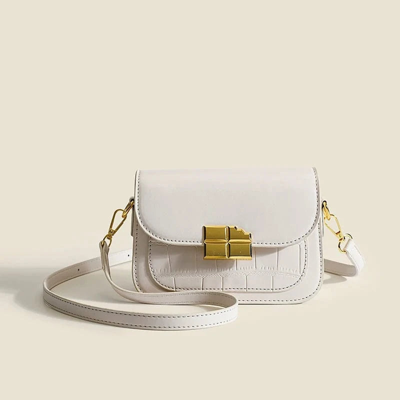 White Guangzhou factory stock lots handbag pu leather black crossbody bag custom classy handbags for ladies casual