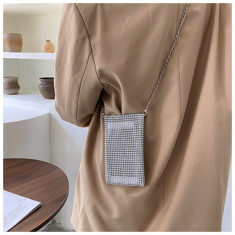 White Hot Sale Mini Sequined Diamond Bag Luxury Bags Women'S Messenger Chains Handbags