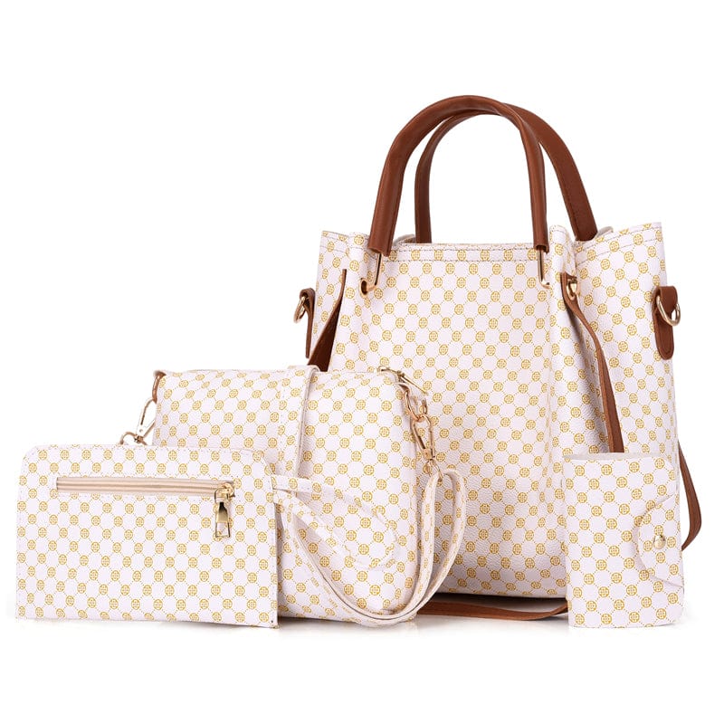 White Hot Selling Luxury Women Shoulder Bag Large Capacity PU Leather Handbag Lady 4 Pieces One Set Crossbody Bags Designer Tote Bag