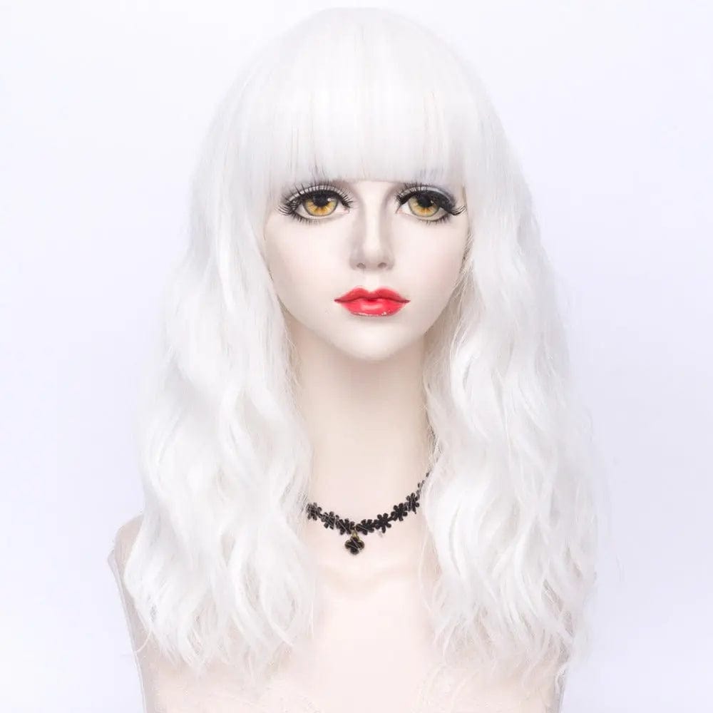 White Mcoser 13 Colors 45CM Ombre Long Curly Hair
