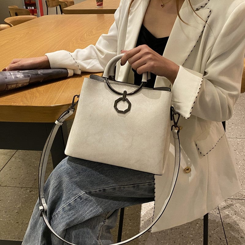 White new fashion wholesale genuine leather handbags office chains 2022 women hand bags high quality business designer luxury handbag