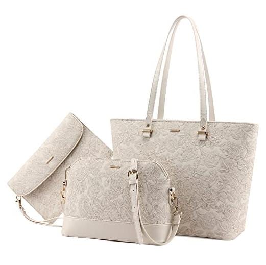 White printing Lovevook Hot Selling Women's Purse Handbags Set for Women Office Hand Bags Ladies