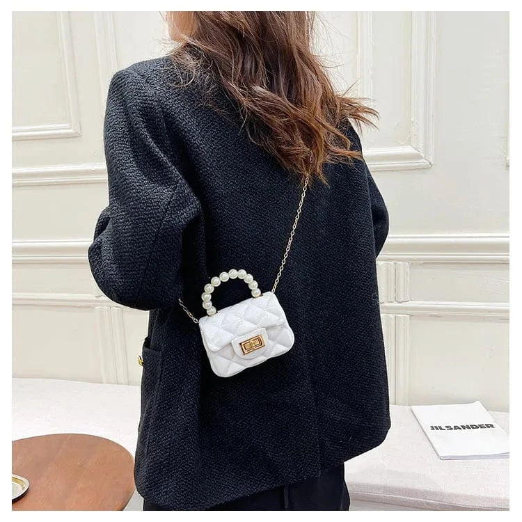 White Summer hot sell kid silicone bag good price jelly beach bags multi color to choose girls jelly mini candy handbag