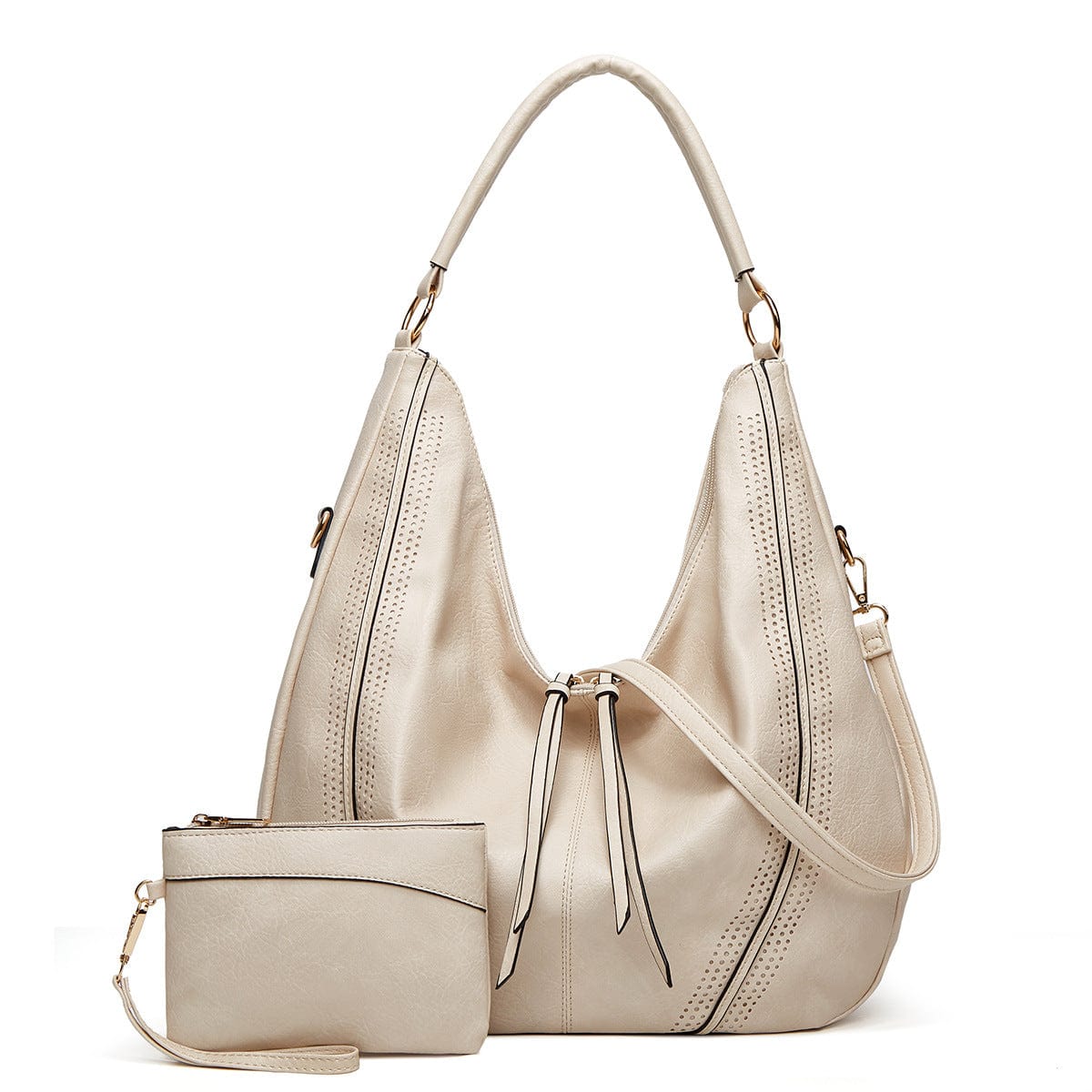 White2pcs Fashion Women Ladies Purses And Handbags Label Leather Tote leather Bag