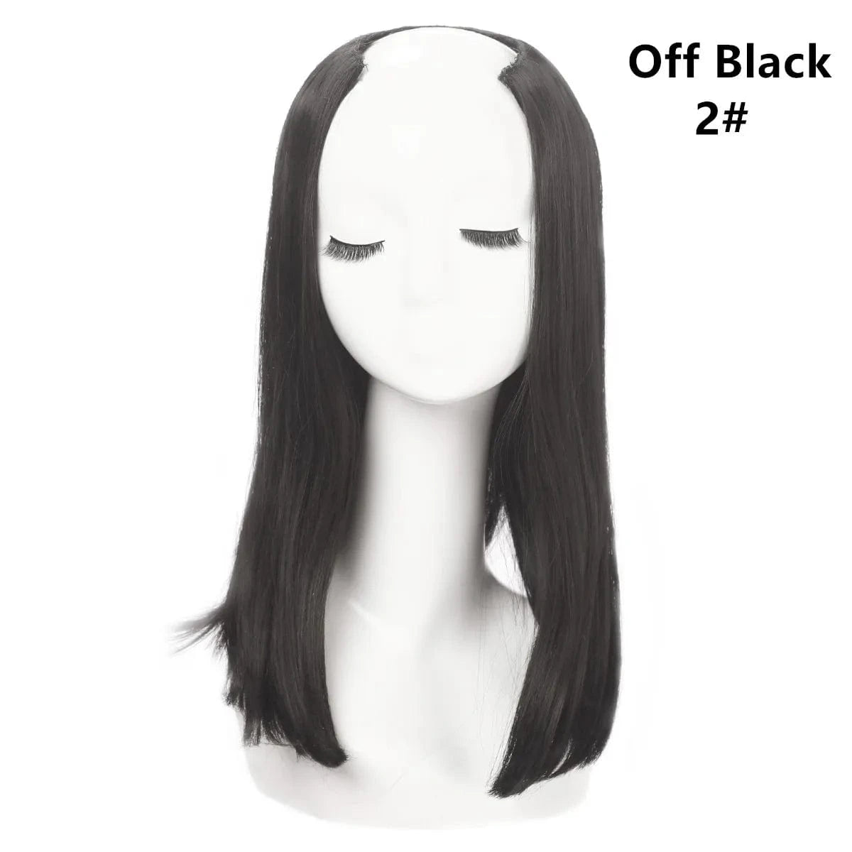 Wholesale 18 Inch Short Straight Natural Synthetic Bob Hair Extensions Clip In Wig 3/4 Half Wigs Invisible Upart U Part Wigs