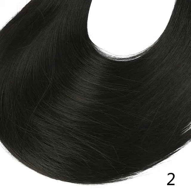 Wholesale 28" Vendor  Long Straight Synthetic Natural Hair Clip in 3/4 Half Wig Half Up Half Down Upart U Part Wigs Extensions