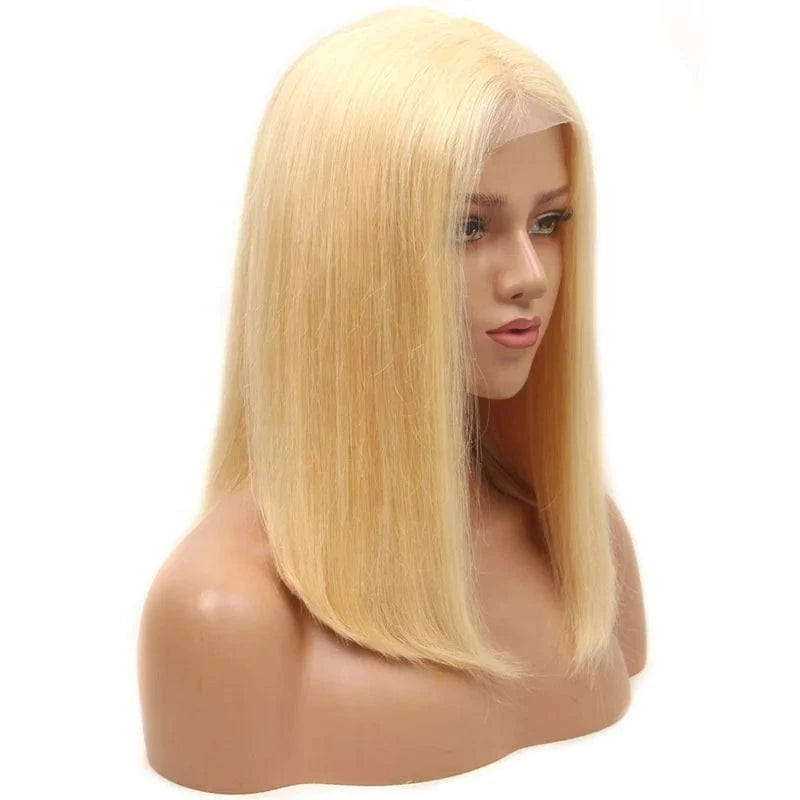 Wholesale 613 Blonde Frontal Wigs Brazilian Hair Natural Cheap Long Bone Straight Human Hair Wigs Lace Front For Black Women