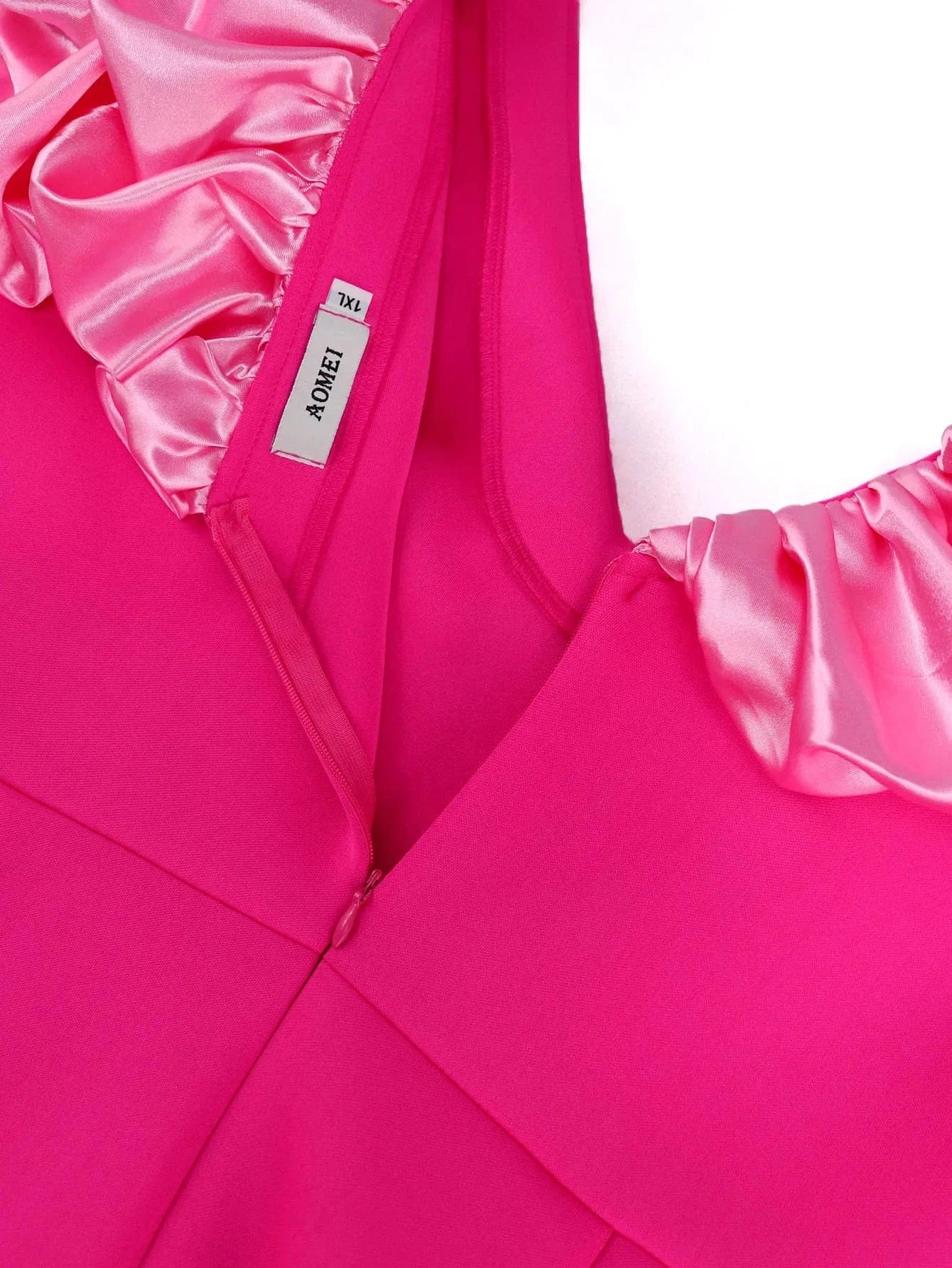 Wholesale AOMEI Backless Ruffles V Neck Lady Evening Off Shoulder Dress