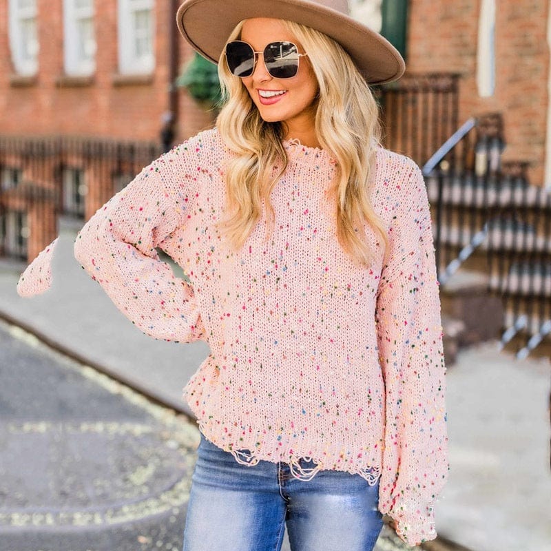Wholesale Autumn And Winter New Long Sleeve Plus Size Multicolor Casual Sweaters Top Round Neck Pullover Sweater Women