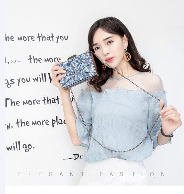 Wholesale beautiful luxury shoulder bag metal clutch party bags evening purse for ladies