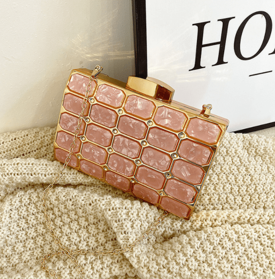 Wholesale beautiful luxury shoulder bag metal clutch party bags evening purse for ladies