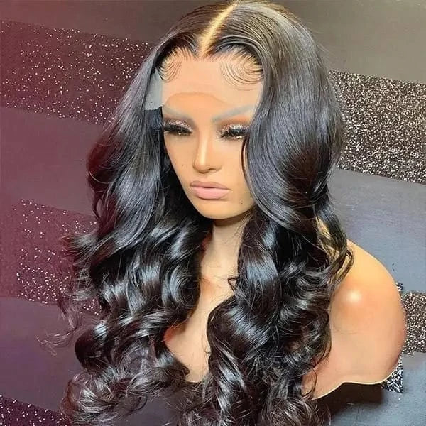 Wholesale Brazilian Human Hair Lace Front Wig,Loose Wave Virgin Hair Lace Wig For Black Women,Pre Pluck Lace Wig With Baby Hair