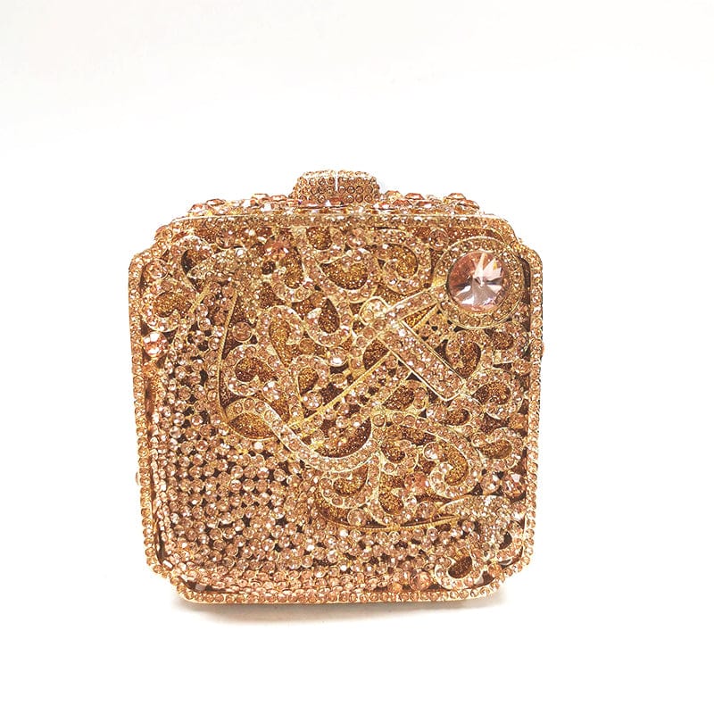 Wholesale Bridal Wedding Ladies Party Clutch Purse Hollow Out Good Quality Small Square Boutique Crystal Clutches